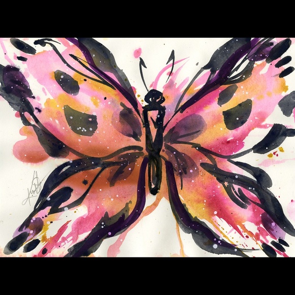 Original Watercolor Butterfly Painting - Butterfly Magic 9 - Picture 4 of 4